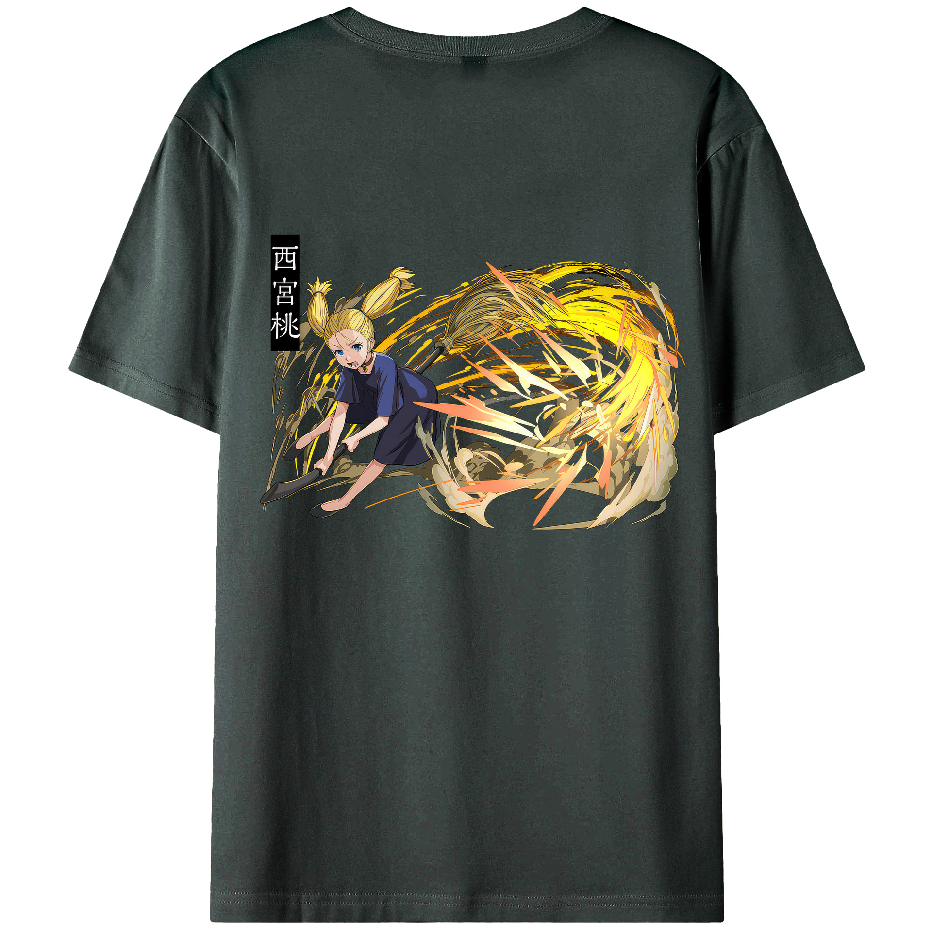 （画像用） 呪術廻戦 Jujutsu Kaisen 綿100％ メンズ半袖Tシャツ（バックプリント） 通気性